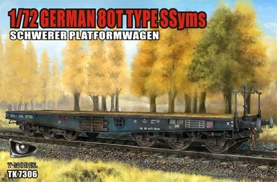 TK7306  техника и вооружение  German 80T Type Ssys Schwerer platormwagen  (1:72) 6953391972217