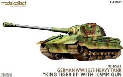 UA35013  техника и вооружение  German WWII E75 Heavy Tank "King Tiger III" with 105mm Gun  (1:35) 4250580583042