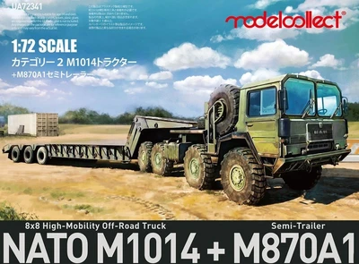 UA72341  техника и вооружение  NATO M1014 8x8 High-MobilityTruck with M870A1 Semi-Trailer (1:72) 4589462477101