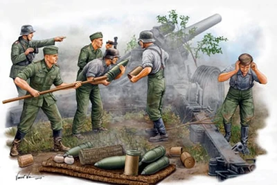 00425  фигуры  German s.FH 18 Field Howitzer Gun Crew  (1:35) 2000002115359