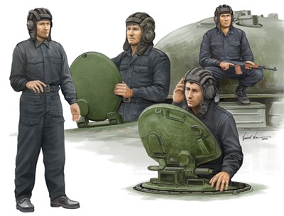 00435  фигуры  Soviet tank crew  (1:35) 9580208004358