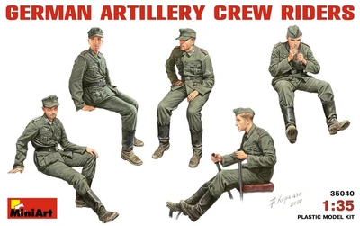 35040  фигуры  GERMAN ARTILLERY CREW RIDERS  (1:35) 4820041100752
