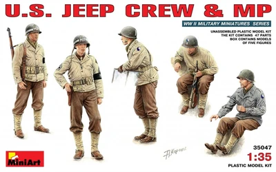 35047  фигуры  U.S. JEEP CREW & MP  (1:35) 4820041100899