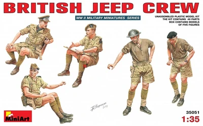 35051  фигуры  BRITISH JEEP CREW  (1:35) 4820041100936