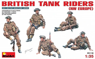 35118  фигуры  BRITISH TANK RIDERS (NW EUROPE)  (1:35) 4820041102237