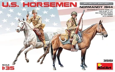 35151  фигуры  U.S. HORSEMEN. NORMANDY 1944  (1:35) 4820183310101