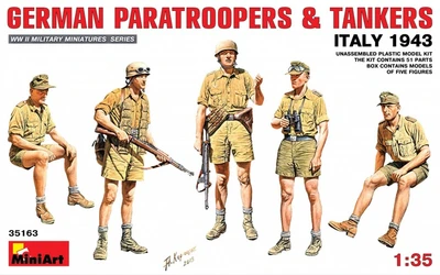 35163  фигуры  GERMAN PARATROOPERS & TANKERS Italy 1943  (1:35) 4820041102831