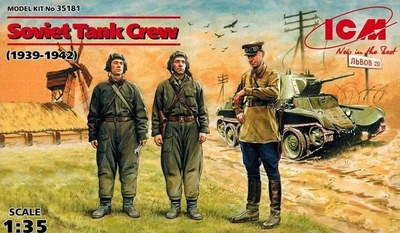35181  фигуры  Советский танковый экипаж (1939-1942) (1:35) 4823044400768