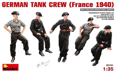 35191  фигуры  GERMAN TANK CREW (France 1940)  (1:35) 4820183310248