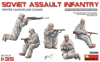 35226  фигуры  SOVIET ASSAULT INFANTRY WINTER CAMOUFLAGE CLOAKS  (1:35) 4820183310866