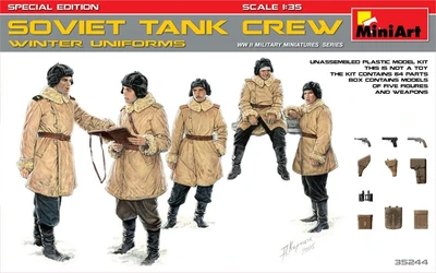 35244  фигуры  SOVIET TANK CREW WINTER UNIFORMS SPECIAL EDITION  (1:35) 4820183311160
