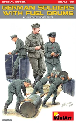 35256  фигуры  German Soldiers with Fuel Drums (Special Edition)  (1:35) 4820183311238