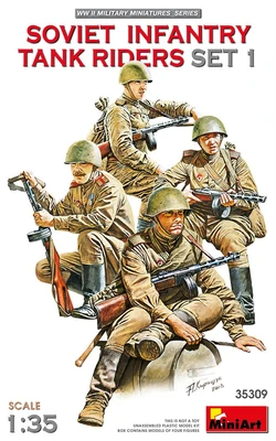 35309  фигуры  SOVIET INFANTRY TANK RIDERS SET 1  (1:35) 4820183312983