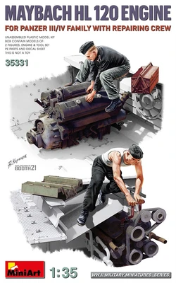 35331  фигуры  MAYBACH HL 120 ENGINE FOR PANZER III/IV FAMILY WITH REPAIR CREW  (1:35) 4820183313973