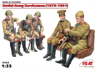 35636  фигуры  Советские военнослужащие (1979-1991) 5 фигур  (1:35) 2000000064468