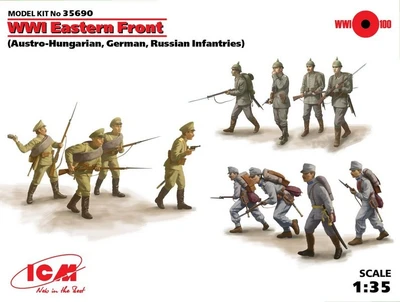35690  фигуры   WWI Восточный фронт (3 в 1)  (1:35) 4823044403493