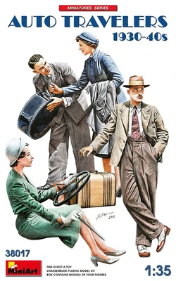 38017  фигуры  AUTO TRAVELERS 1930-40S  (1:35) 4820183313027