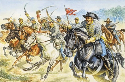 6011  фигуры  CONFEDERATE CAVALRY (AMERICAN CIVIL WAR) (1:72) 8001283060110