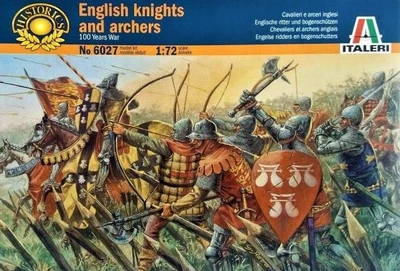 6027  фигуры  ENGLISH KNIGHTS AND ARCHERS (100 YEARS WAR) (1:72) 8001283860277