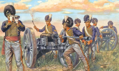 6041  фигуры  WATERLOO (200years) BRITISH ARTILLERY  (1:72) 8001283060417