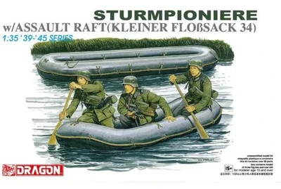 6076  фигуры  German Sturmpioniere w/Assault Raft (Kleiner Floßsack 34)  (1:35) 89195860767