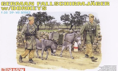 6077  фигуры  German Fallschirmjäger w/Donkeys  (1:35) 89195860774