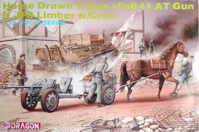 6079  фигуры  Horse Drawn 2.8cm SPzB41 AT Gun & JF8 Limber w/Crew  (1:35) 4005299008207