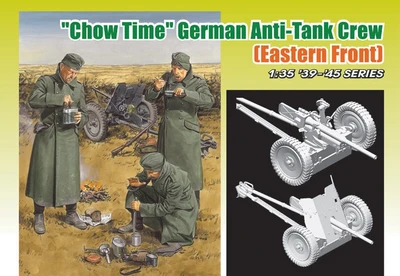 6697  фигуры  Chow Time German Gun Crew w/3.7cm PaK 35/36 (Eastern Front)  (1:35) 4545782029451