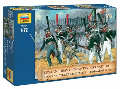 8020  фигуры  Русские гренадеры 1812 гг. (1:72) 4600327080202