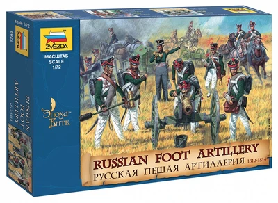 8022  фигуры  Русская пешая артиллерия 1812 гг. (1:72) 4600327080226
