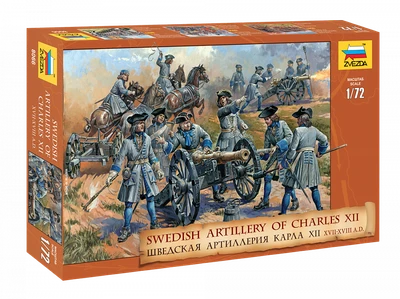 8066  фигуры  Шведская артиллерия Карла XII (1:72) 4600327080660