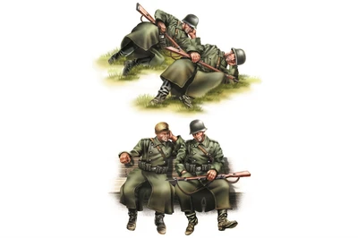84420  фигуры  GERMAN INFANTRY-Taking a rest  (1:35) 6939319244208