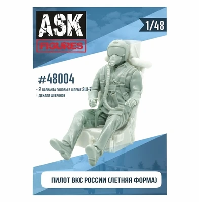 ASK48004  фигуры  Пилот ВКС России (летняя форма) + декали  (1:48) 2000000181882