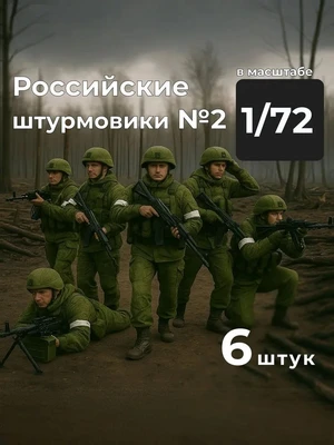 DMR720005  фигуры  Российские штурмовики №2, 6 фигур  (1:72) 2000002195696