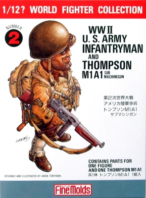 FT2  фигуры  W.W.II U.S. Infantry Man & Thompson M1A1 (1:12) 4536318120025