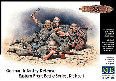 MB35102  фигуры  Германская пехота, Восточный фронт, Battle Series, Kit No 1  (1:35) 2000000060484