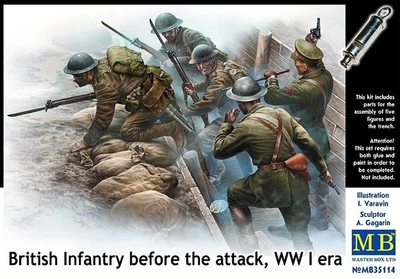 MB35114  фигуры  Британская пехота перед атакой WWI  (1:35) 2000000067940