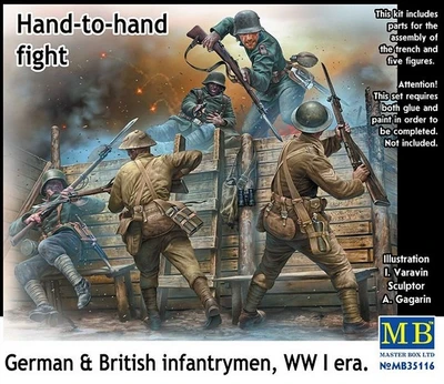 MB35116  фигуры  Рукопашный бой. Немцы против Британцев. 1 Мировая война  (1:35) 2000000070407
