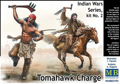 MB35192  фигуры Tomahawk Charge, Indian Wars Series, Kit №2  (1:35) 2000000083346