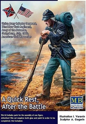 MB35196  фигуры  A Quick Rest, After the Battle.Union Army Infantry Sergeant,72nd New York Regiment 2000000103884