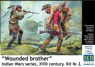 MB35210  фигуры  “Wounded brother” Indian Wars series, XVIII century. Kit №2  (1:35) 2000000162683