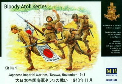 MB3542  фигуры  Японские морские пехотинцы, Тарава, Ноябрь 1943г (1:35) 4820113080012