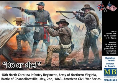 MB3581  фигуры  Do or die! 18th North Carolina Infantry Regiment, Army of Northern Virginia  (1:35) 2000000097794