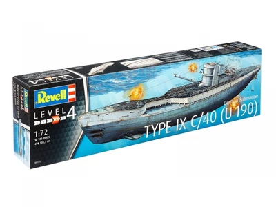 05133  флот  Подводная лодка  German Submarine Type IX C/40 (U190)   (1:72) 2000000098937