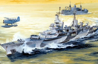 05327  флот  Heavy Cruiser USS Indianapolis CA-35 (1944)  (1:350) 9580208053271