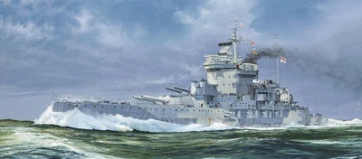 05795  флот  HMS Warspite, 1942 г. (1:700) 9580208057958