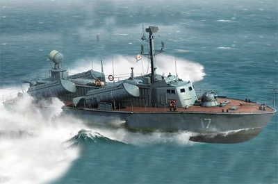 67202  флот  Russian OSA Class Missile Boat OSA2  (1:72) 9580208672021