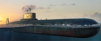 83532  флот  Russian Navy Typhoon Class SSBN  (1:350) 6939319235329
