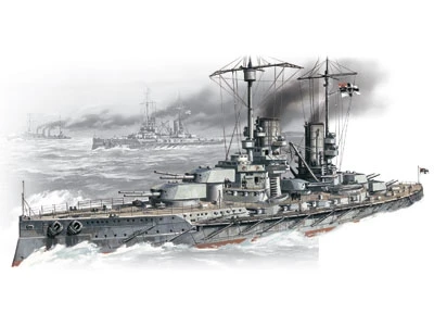 S.002  флот  "Groser kurfurst" WWI German Battleship (1:350) 2000000004150