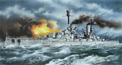 S.003  флот  "Kronprinz" WWI German Battleship (1:350) 2000000012315